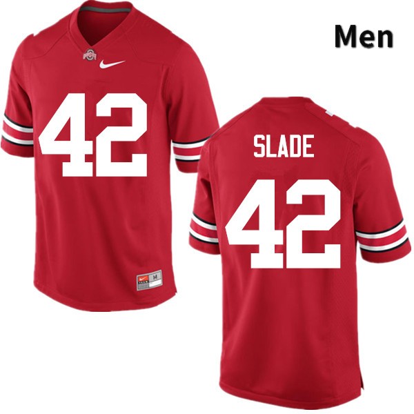 Men's Ohio State Buckeyes #42 Darius Slade Red Game College Stitched Football Jersey 23SZ048KD